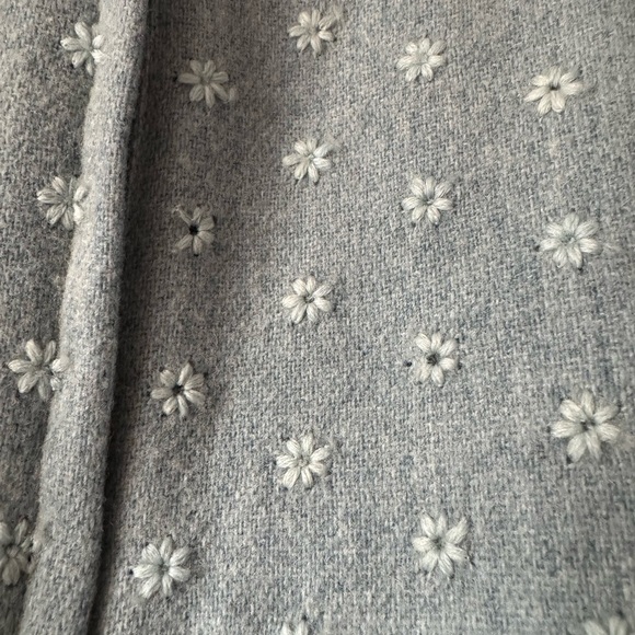 LILLY PULITZER VINTAGE DAISY EMBROIDERED WOOL SKIRT BLUE SIZE 6 - Picture 8 of 8